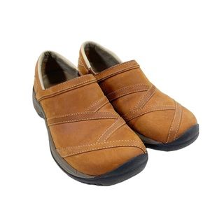 MERREL Dune Comfort Loafers Shoes Slip On Brown Leather Sz 7.5